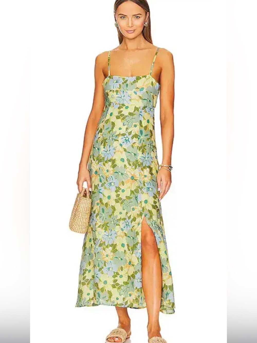 Faithfull the Brand Midi Dress Green